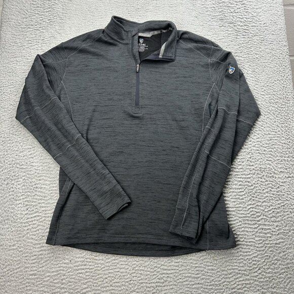 Kuhl Alloy Quarter Zip Mens Shirt Pullover Gray Size XL Long Sleeve - Picture 1 of 7